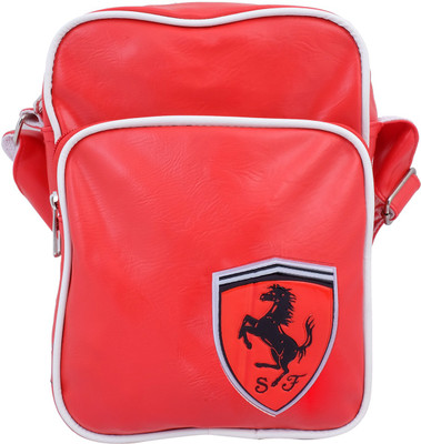 

Super Drool Boys Casual Red PU Sling Bag