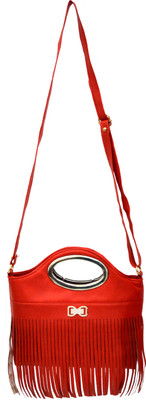 

AGINOS Women Casual Red PU Sling Bag