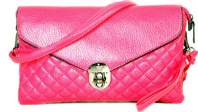 

Bags Craze Women Casual Pink PU Sling Bag
