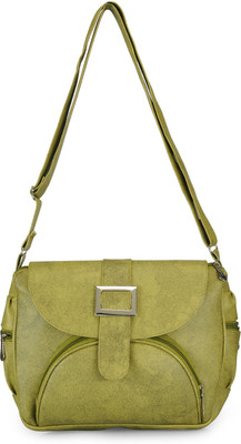 

Bags Craze Women Formal Green PU Sling Bag