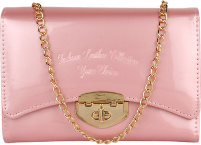 

A&P ENTERPRISES Girls Evening/Party Pink PU Sling Bag