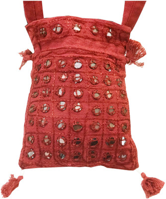 

Minky's Decor Girls Casual Maroon Cotton Sling Bag