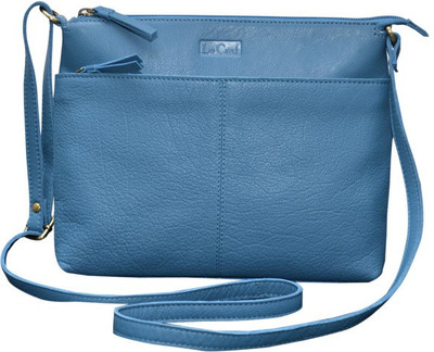 

Le Craf Girls Casual Blue Genuine Leather Sling Bag