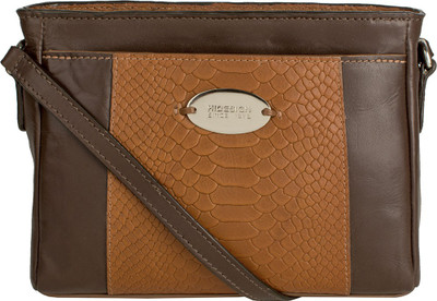 

Hidesign Women Formal Brown, Tan Genuine Leather Sling Bag