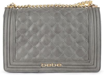 

BeBe Women Casual Grey Genuine Leather Sling Bag