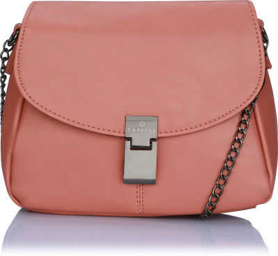 

Caprese Women Evening/Party Pink Leatherette Sling Bag