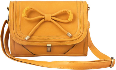 

Lychee Bags Women Casual Yellow PU Sling Bag