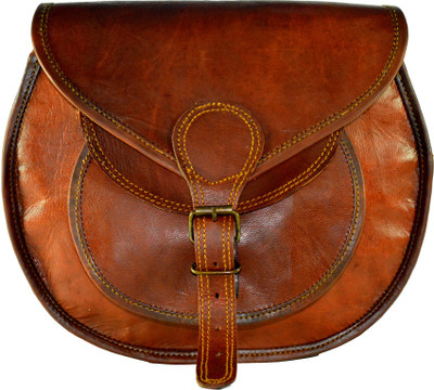 

ALBORZ Women Casual Brown Genuine Leather Sling Bag