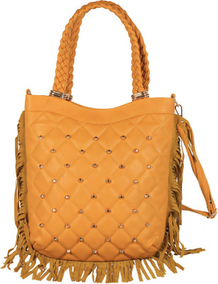 

WEBHIN Girls Casual Yellow PU Hand-held Bag