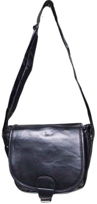 

Kreative Bags Women Casual Black PU Sling Bag