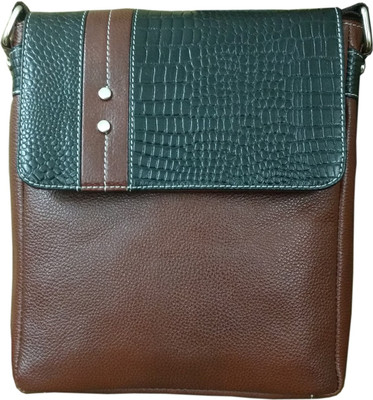 

Tan Ritcher Men & Women Formal Multicolor Genuine Leather Sling Bag