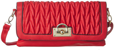 

Cappuccino Women Casual Red Leatherette Sling Bag