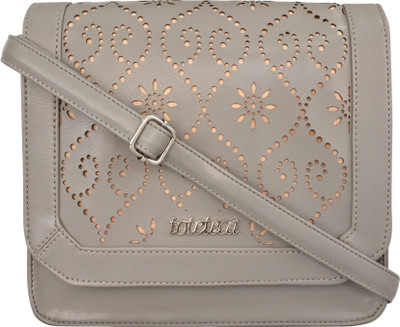 

Toteteca Women Casual Grey PU Sling Bag