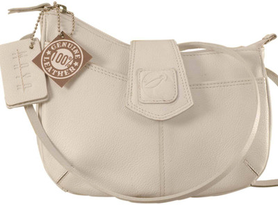 

eZeeBags Women Casual White Genuine Leather Sling Bag