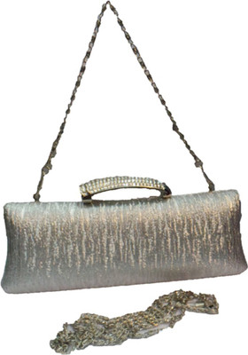 

Berries Women Evening/Party Silver PU Sling Bag