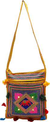 

Rastogi Handicrafts Women Casual Blue Cotton Sling Bag