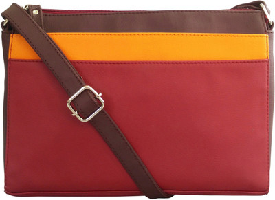 

Toteteca Women Casual Maroon Leatherette Sling Bag