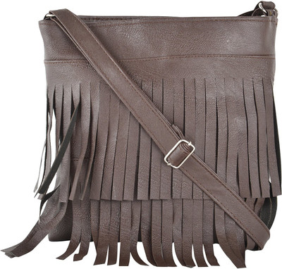

SWARIO Women Casual Brown PU Sling Bag