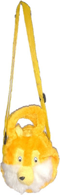 

Addyz Girls Casual Yellow Velvet Sling Bag