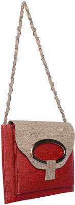 

MOOI-ZAK Women Evening/Party Red, Grey PU Sling Bag, Grey;red