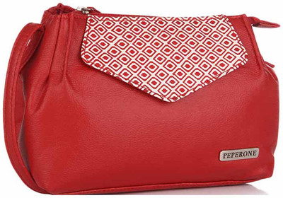 

Peperone Women Casual Red PU Sling Bag
