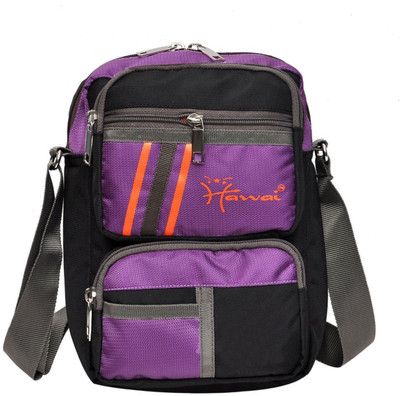 

Hawai Men Casual Black, Purple Polyester Sling Bag