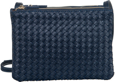 

Peaubella Women Casual Blue Leatherette Sling Bag