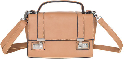 

Peaubella Women Casual Pink Leatherette Sling Bag