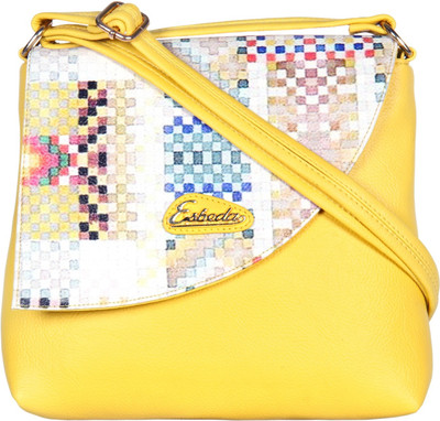 

Esbeda Women Casual Yellow PU Sling Bag