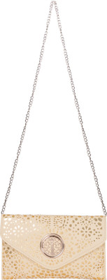 

Starz Women Evening/Party Beige PU Sling Bag