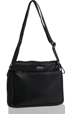 

Adaira Girls Casual Black PU Sling Bag