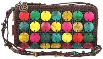 

Lino Perros Women Evening/Party Pink, Brown Silicon Sling Bag, Brown;pink