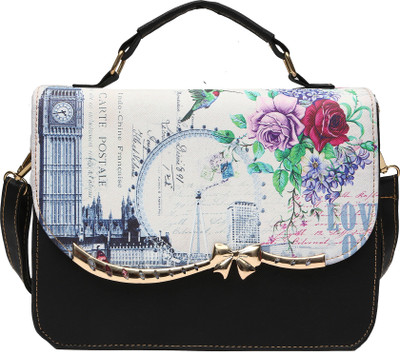 

Hawai Women Casual Black PU Sling Bag