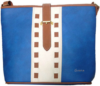 

SWEERA Women Casual Blue PU Sling Bag