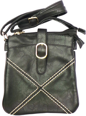 

Bhamini Women Casual Black PU Sling Bag