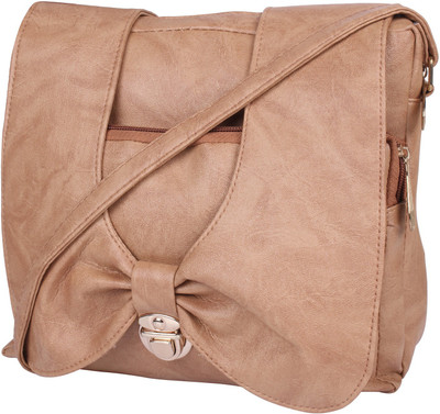 

Craft Art India Girls Casual Brown Polyester Sling Bag