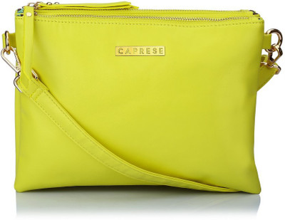 

Caprese Women Casual Yellow Leatherette Sling Bag