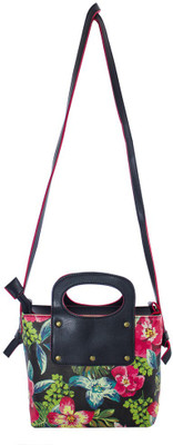 

Heels & Handles Women Black Leatherette Sling Bag