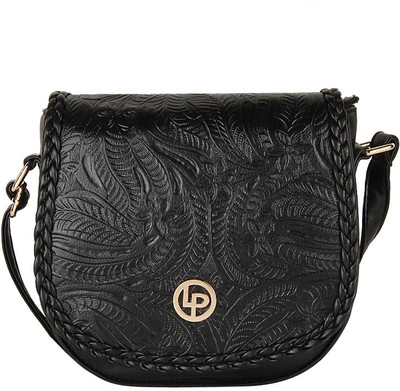 

Lino Perros Women Casual Black PU Sling Bag