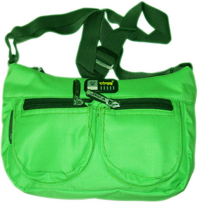

Viras Girls Casual Green PU Sling Bag