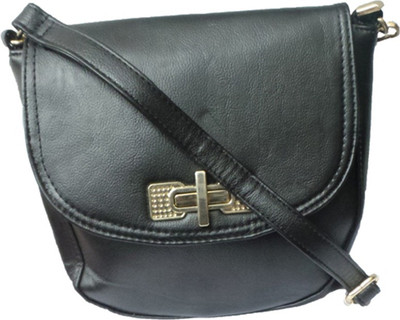 

Berries Women Casual Black Leatherette Sling Bag