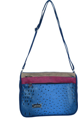 

Kshipra Fashion Women Casual Blue Leatherette Sling Bag