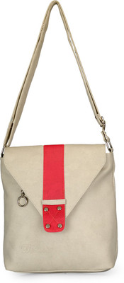 

Bags Craze Women Formal White, Red PU Sling Bag, Red;white