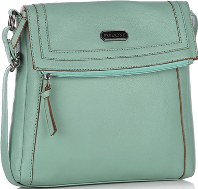 

Peperone Women Casual Green PU Sling Bag