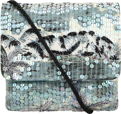

Miruna Designs Women Casual Blue Cotton Sling Bag