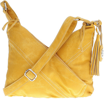 

Lino Perros Women Casual Yellow PU Sling Bag