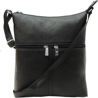 

Mex Women Casual Black Leatherette Sling Bag