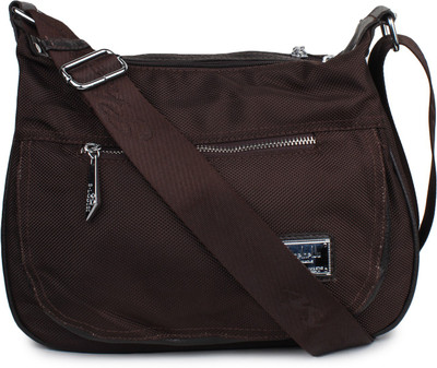 

Do Bhai Women Evening/Party Brown PU Sling Bag