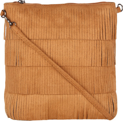 

Lino Perros Women Casual Brown Leatherette Sling Bag