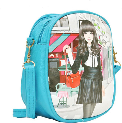 

Hawai Girls Casual Blue PU Sling Bag